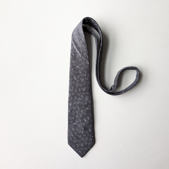 Vintage Pierre Balmain Silk Modern Width Tie Grey Sage Pink Blue - 57" - Picture 2 of 5